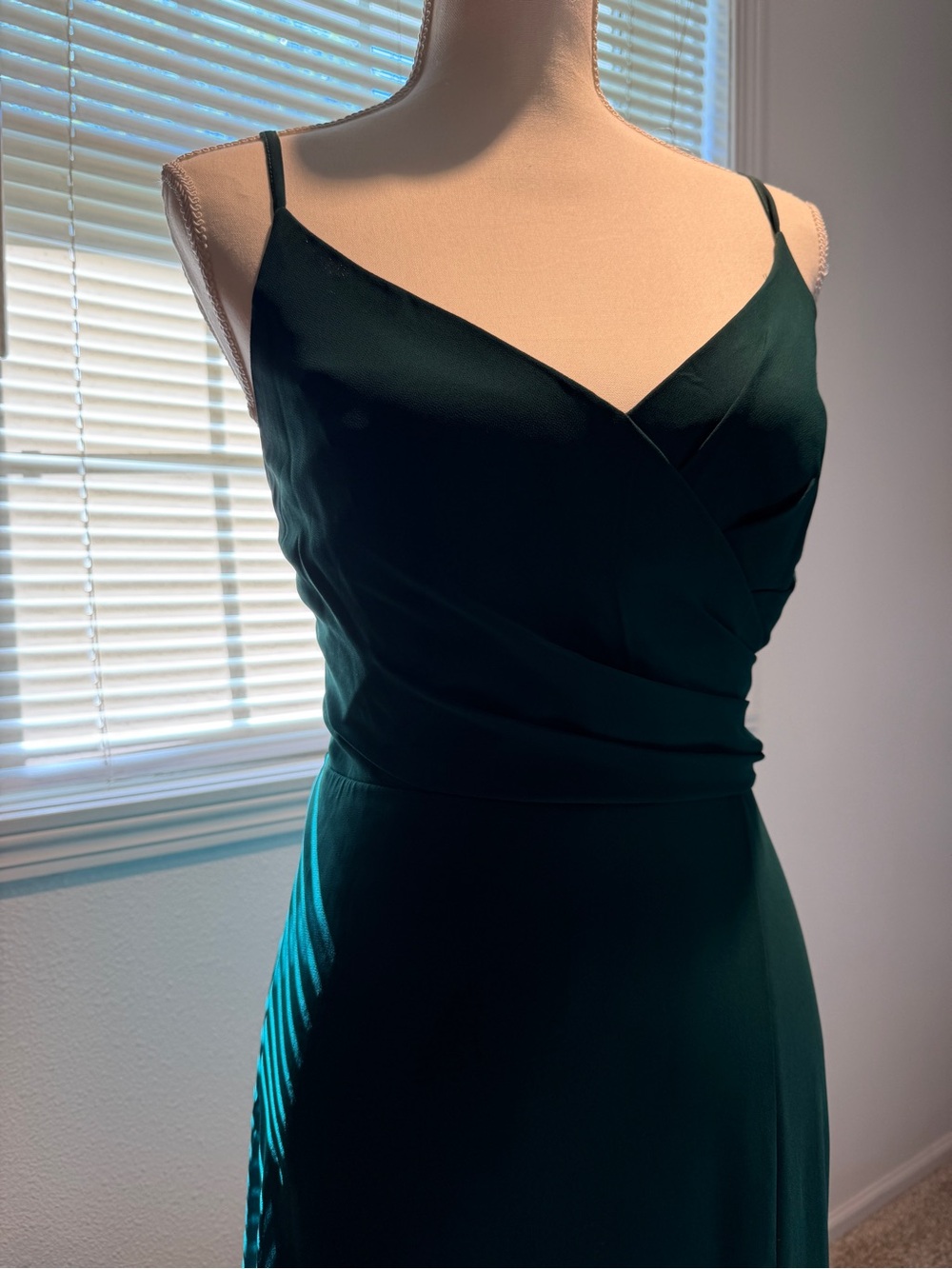 Ever Pretty Pine Green V-Neck Dress